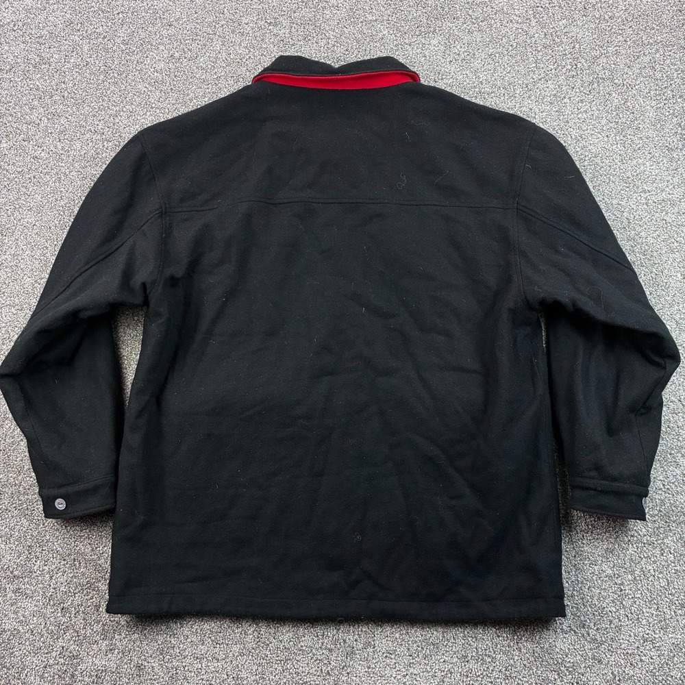 Vintage Marlboro Jacket Mens XL Red Black Full Zip Reversible Wool Smoking - Picture 6 of 7